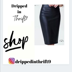 NWOT Universal Standard Leather Skirt